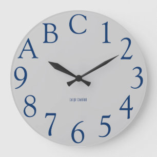 12時間の16進法のギーク ラージ壁時計