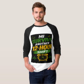 12時間シフト カスタムジャマイカ人認定看護助手/看護師 Tシャツ (正面フル)