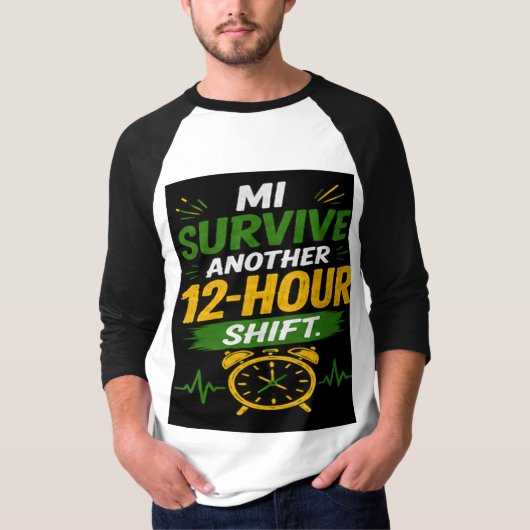 12時間シフト カスタムジャマイカ人認定看護助手/看護師 Tシャツ (正面)