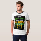 12時間勤務カスタムジャマイカ人認定看護助手/看護師Tシャツ Tシャツ (正面フル)