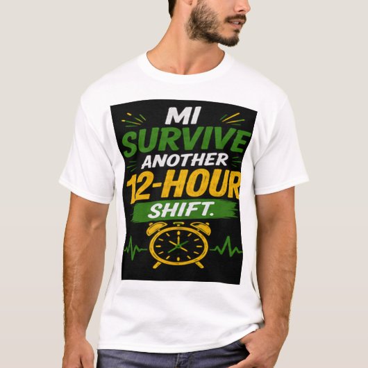 12時間勤務カスタムジャマイカ人認定看護助手/看護師Tシャツ Tシャツ (正面)