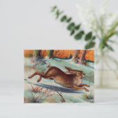 12月うさぎポストカード ポストカード (スタンド正面)