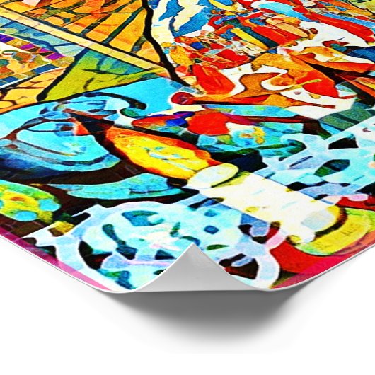 12月うぶな人フォークアートウィンターお祝いポスター ポスター (角)