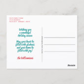 12月おもしろい冬季エグノグ引用文ワード ポストカード (裏面)