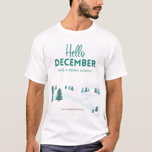 12月こんにちはTシャツ Tシャツ (正面)