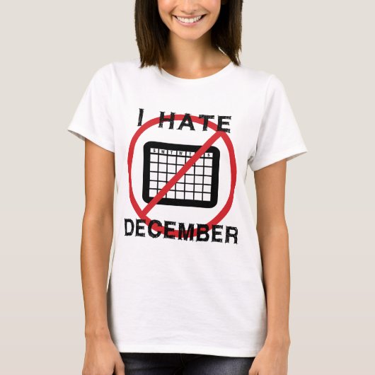 12月なんて嫌 Tシャツ (正面)