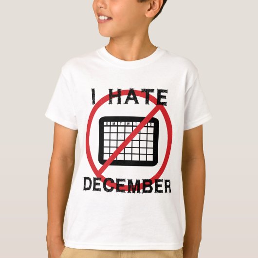 12月なんて嫌 Tシャツ (正面)