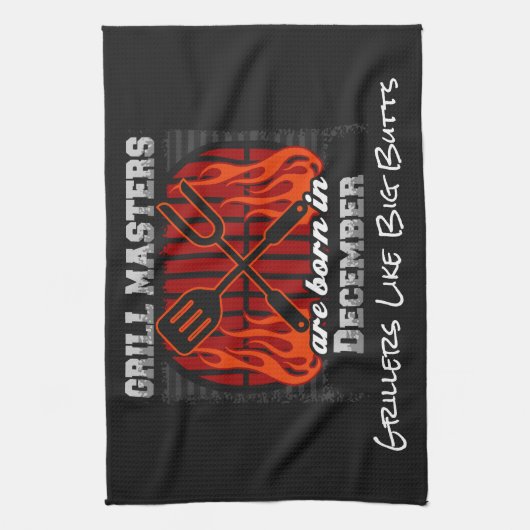 12月にグロ生まれングを追加したグリルのマスター キッチンタオル (縦)