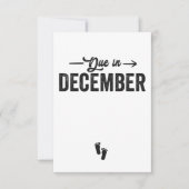 12月に支払いベビー発表の妊娠ギフト サンキューカード (正面)