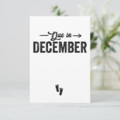 12月に支払いベビー発表の妊娠ギフト サンキューカード (スタンド正面)