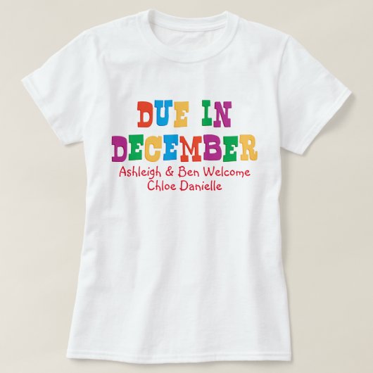 12月に期限 Tシャツ (デザイン正面)