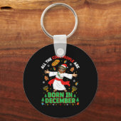 12月に生まれたクールな人 Christmas Jesus B キーホルダー (正面)