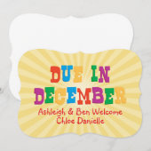 12月に生まれる予定 案内状 (正面/裏面)