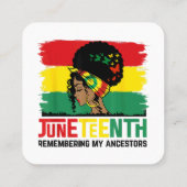 12月に私の祖先を思い出祝する スクエア名刺 (裏面)