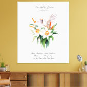 12月に開かれる水仙のフローラ キャンバスプリント (インサイチュ (リビング))