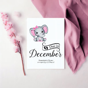 12月にLittle Peanut Baby Girl Elephant ポストカード