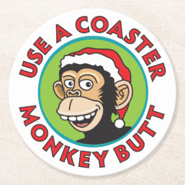 12月のおもしろいなパーティー ラウンドペーパーコースター