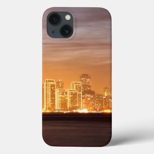 12月のぼんやりとしたサンフランシスコ上空に月が沈む Case-Mate iPhoneケース (裏面)