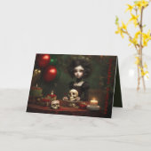 12月のクリスマスの休日の誕生日 カード (黄色い花)