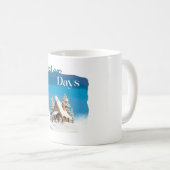 12月のクリスマスの冬の日 コーヒーマグカップ (正面右)