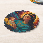 12月のクリスマスの喜び ペーパーコースター (アングル)