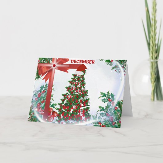 12月のクリスマスグリーティングカード カード (正面)