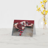 12月のザクロ カード (黄色い花)