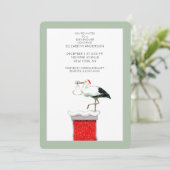 12月のベビーシャワー招待状 招待状 (スタンド正面)