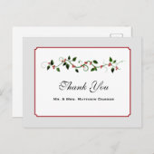 12月のホリデーウェディング お礼ポストカード ポストカード (正面/裏面)