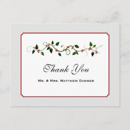 12月のホリデーウェディング お礼ポストカード ポストカード