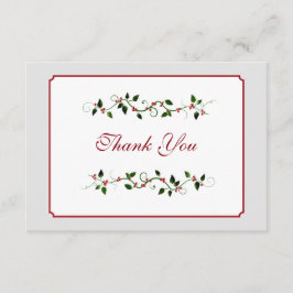 12月のホリデーウェディング サンクス フラットカード ノートカード