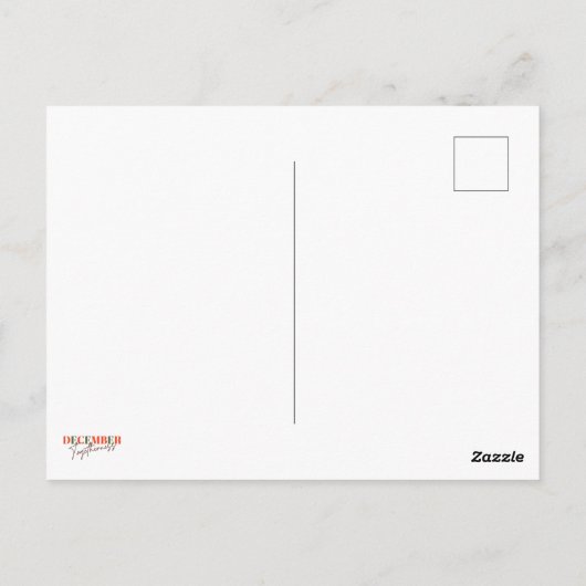 12月の一緒祝立ち：の季節 ポストカード (裏面)