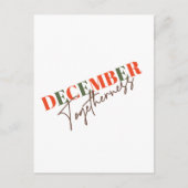 12月の一緒祝立ち：の季節 ポストカード (正面)