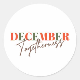 12月の一緒祝立ち:の季節 ラウンドシール