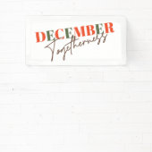 12月の一緒祝立ち：の季節 横断幕 (インサイチュ)