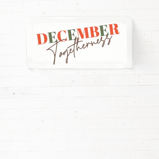 12月の一緒祝立ち：の季節 横断幕 (インサイチュ)