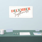 12月の一緒祝立ち：の季節 横断幕 (トレードショー)