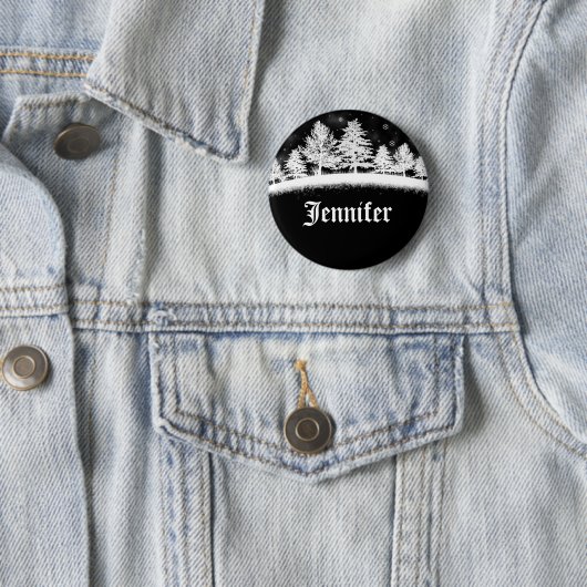 12月の会社のパーティー名タグ（黒） 缶バッジ (インサイチュ)