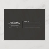 12月の冬の結婚式ホリーベリー日付を保存 案内ポストカード (裏面)