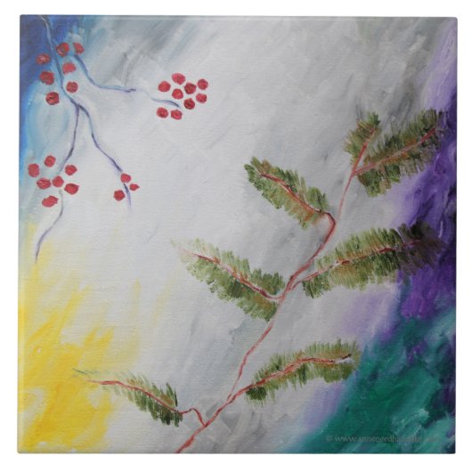 12月の午後の絵画 タイル (正面)