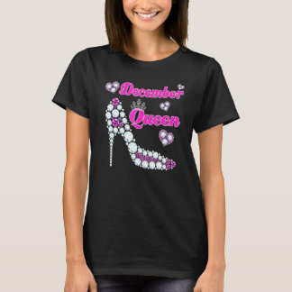 12月の女王お誕生日おめでとう ハイヒール 誕生日 12月 Tシャツ