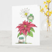 12月の妖精の誕生日 カード (黄色い花)