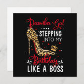 12月の少女が私の誕生日にボスみたいに踏み込んでくる 招待状 (正面/裏面)