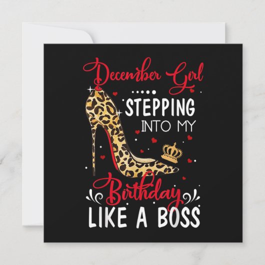 12月の少女が私の誕生日にボスみたいに踏み込んでくる 招待状 (正面)