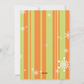 12月の新しい女の子の赤ちゃんの写真 出生発表 シーズンカード (裏面)