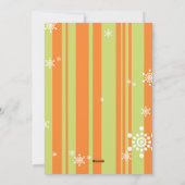 12月の新しい赤ちゃん女の子の写真 出生発表 シーズンカード (裏面)