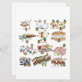 12月の日のクリスマスソング漫画 シーズンカード (正面/裏面)