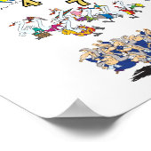 12月の日のクリスマスソング漫画 ポスター (角)