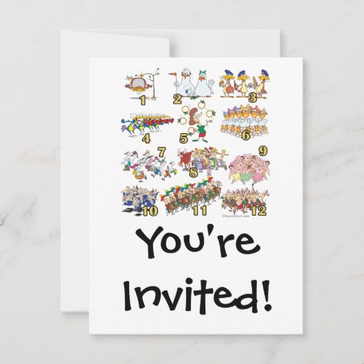 12月の日のクリスマスソング漫画 招待状 (正面)