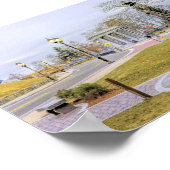 12月の歴史的なプリマスMAウォーターフロント ポスター (角)